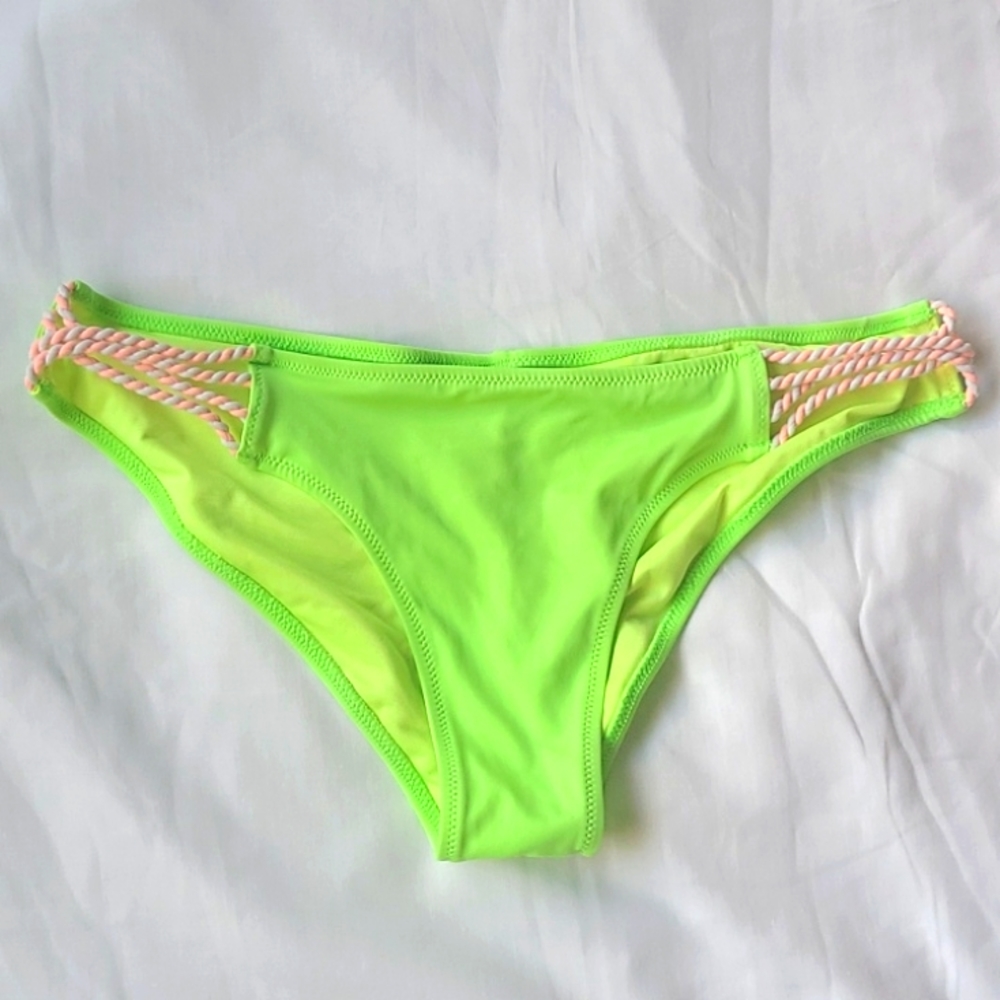 Victoria's Secret swim bottom bright neon green szM [973]
